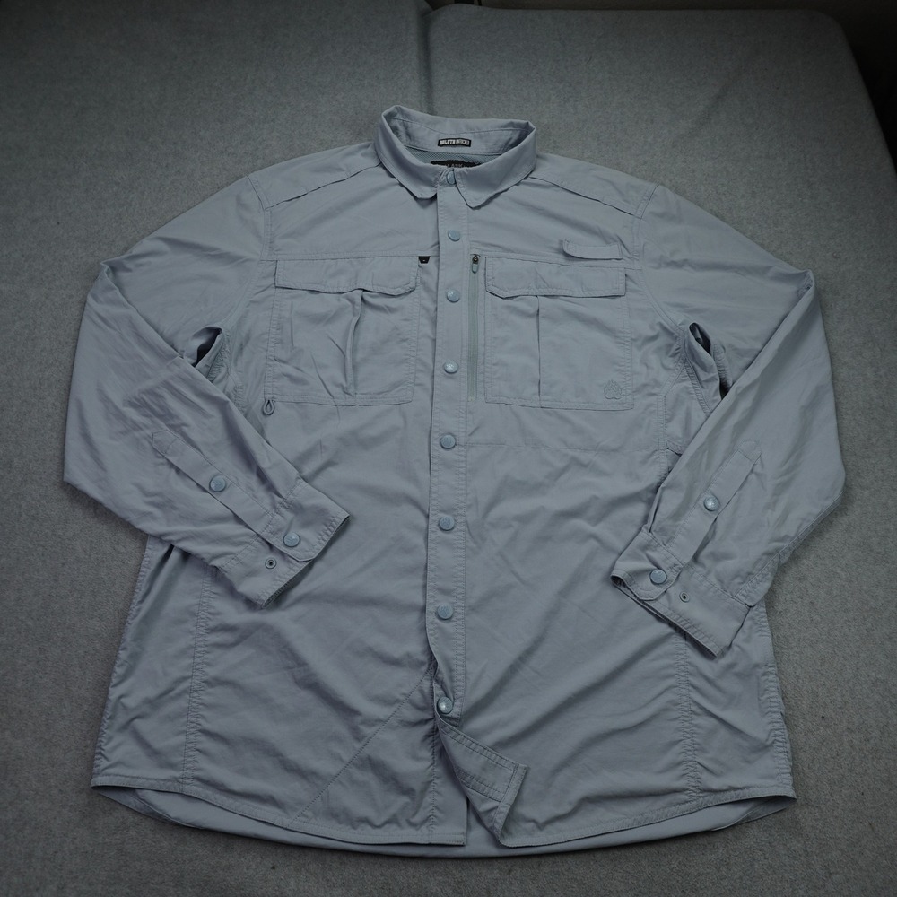 Alaskan Hardgear‎ Duluth Shirt Mens XL Tall Blue Outdoor Fishing Button Up